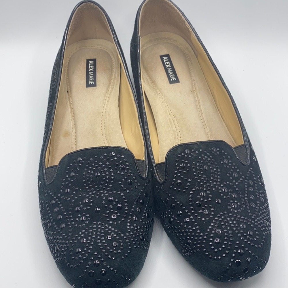 Alex Marie Suede Embellished Flats
